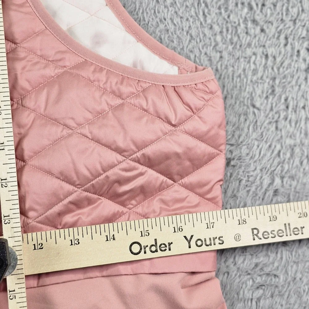Nike Aerolayer Running Vest Womens‎ Medium Pink Quilted Full Zip Jacket